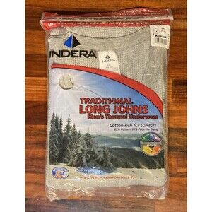 Indera Traditional Long Johns - Thermal Long Sleeve - Men Size 6XL NEW